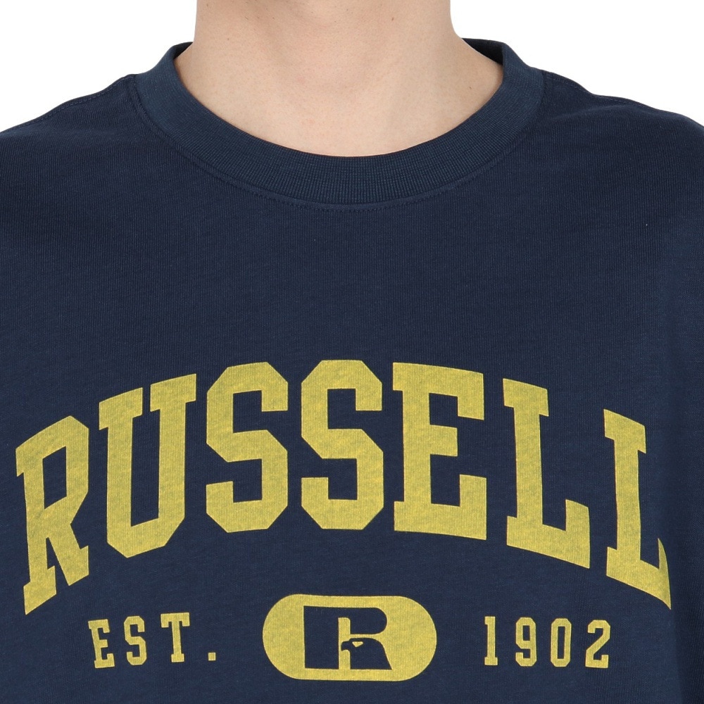 ラッセル（RUSSELL）（メンズ）88/12カレッジロゴ ロングTシャツ RBM25ES0004 NVY