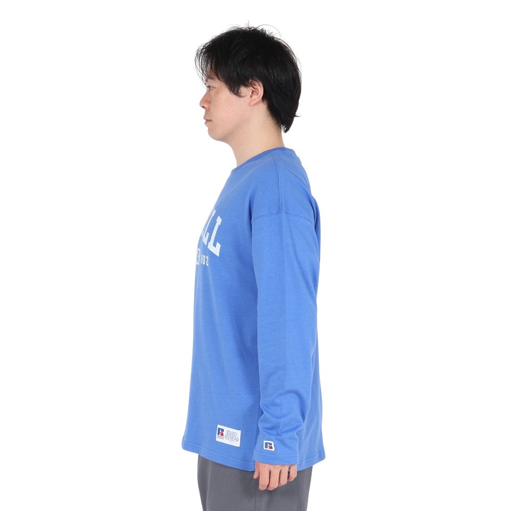 ラッセル（RUSSELL）（メンズ）88/12 カレッジロゴ 長袖Tシャツ RBM25ES0004 RBLU