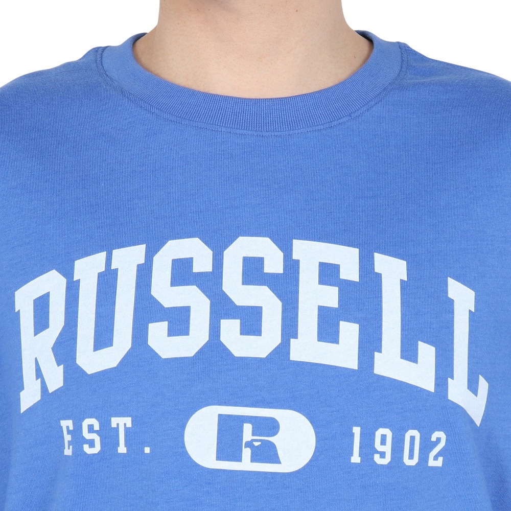 ラッセル（RUSSELL）（メンズ）88/12 カレッジロゴ 長袖Tシャツ RBM25ES0004 RBLU