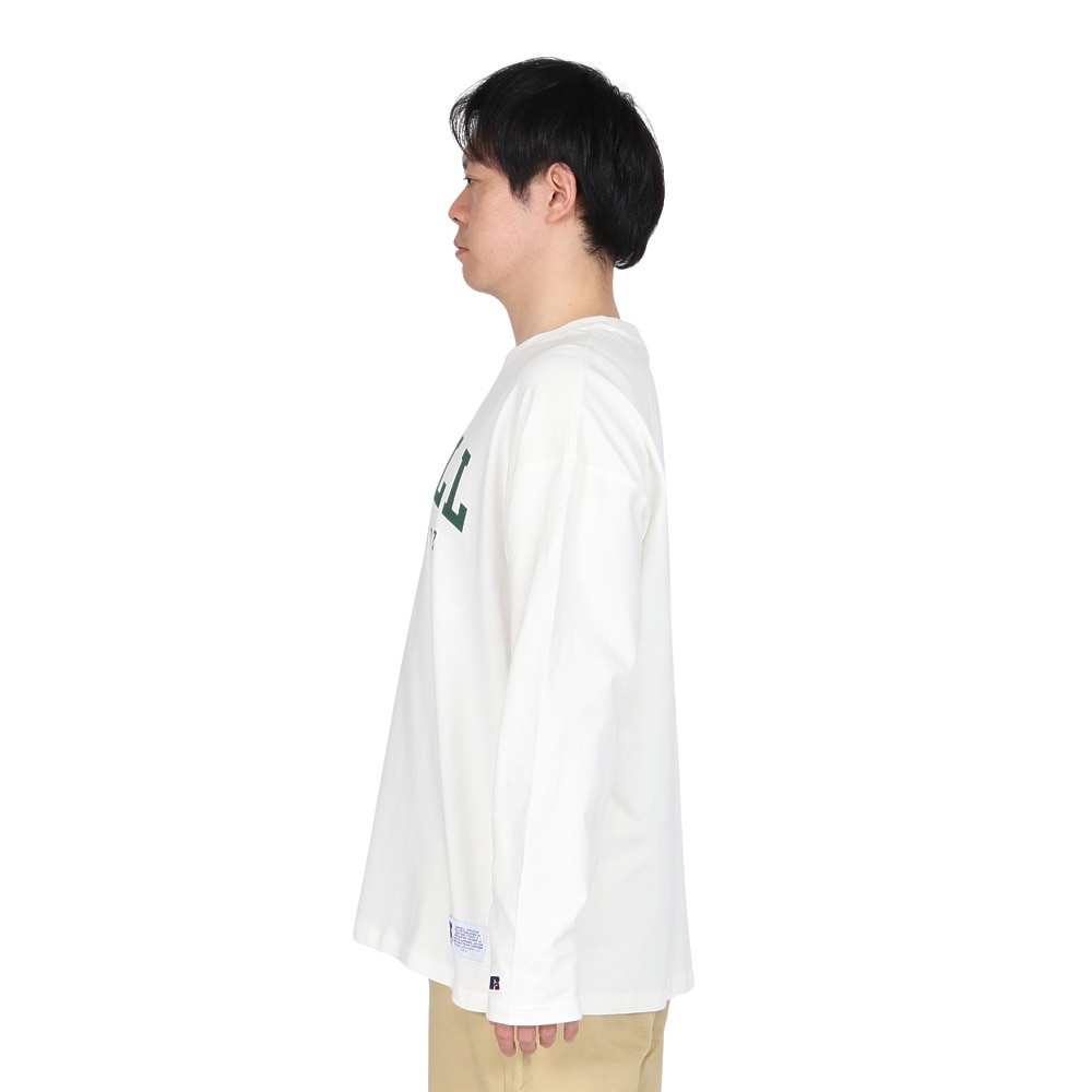 ラッセル（RUSSELL）（メンズ）88/12カレッジロゴ ロングTシャツ RBM25ES0004 WHT
