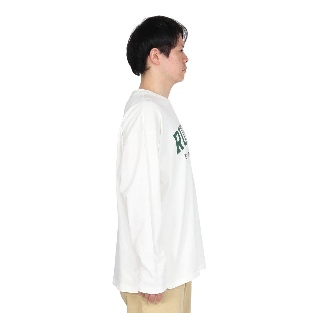 ラッセル（RUSSELL）（メンズ）88/12カレッジロゴ ロングTシャツ RBM25ES0004 WHT