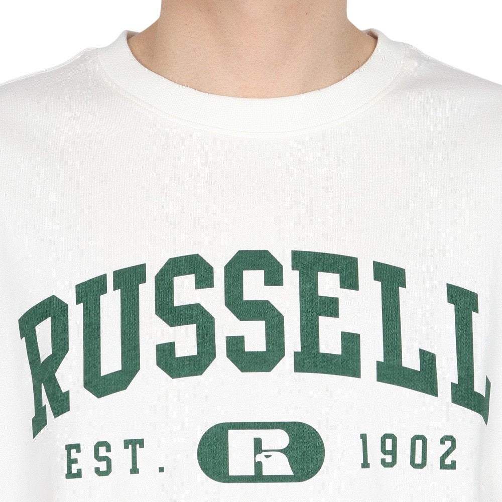 ラッセル（RUSSELL）（メンズ）88/12カレッジロゴ ロングTシャツ RBM25ES0004 WHT
