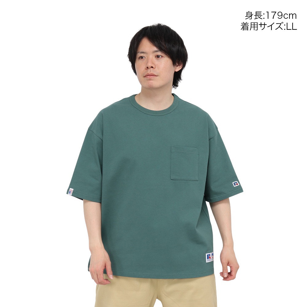 ラッセル（RUSSELL）（メンズ）プロコットン 半袖 ポケット Tシャツ RBM25S0004 GRN