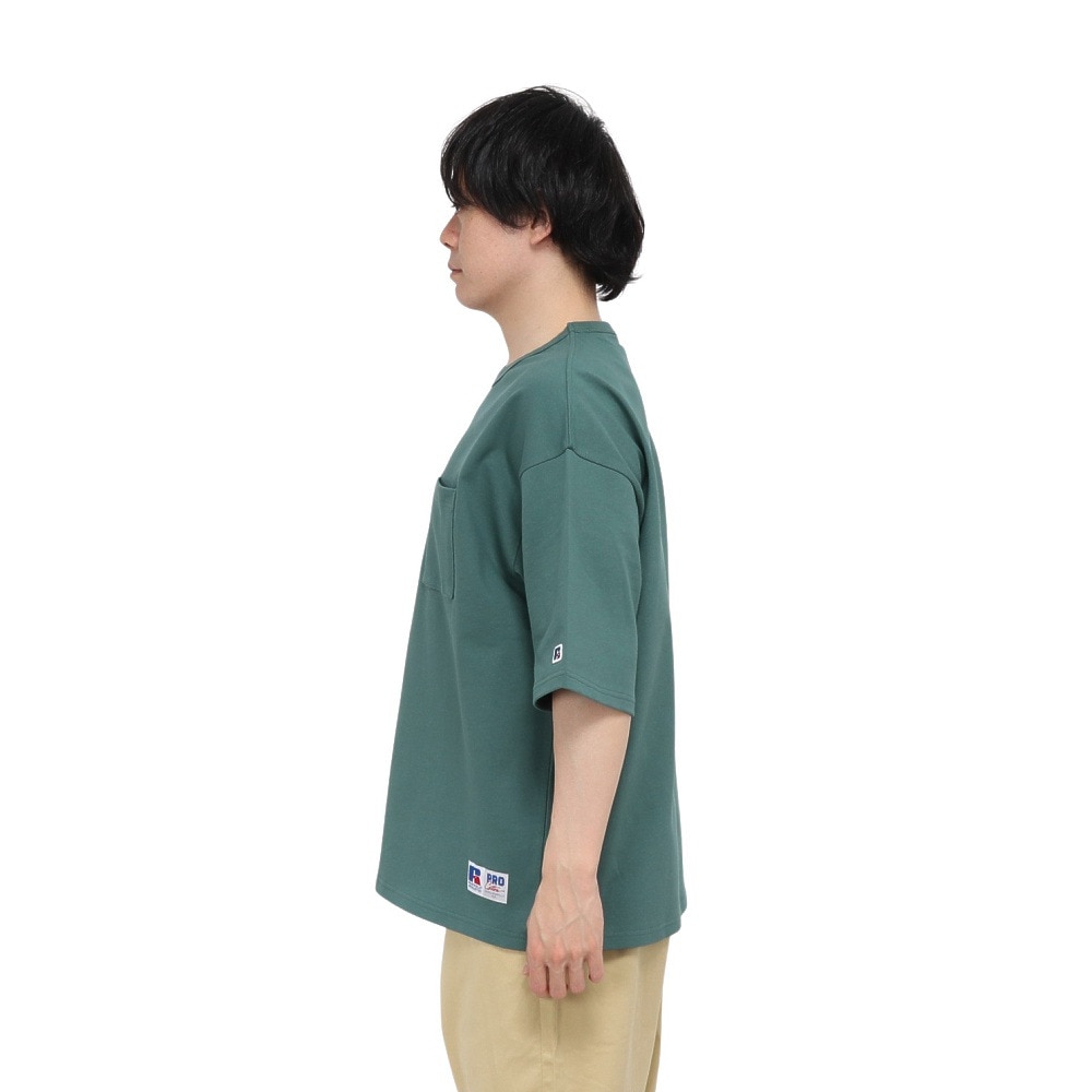 ラッセル（RUSSELL）（メンズ）プロコットン 半袖 ポケット Tシャツ RBM25S0004 GRN