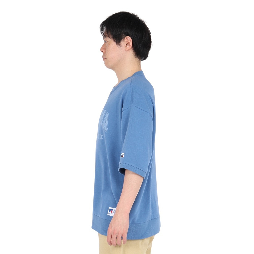 ラッセル（RUSSELL）（メンズ）ミニ裏毛スウェットTシャツ RBM25S0013 RBLU