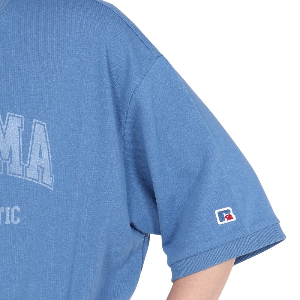 ラッセル（RUSSELL）（メンズ）ミニ裏毛スウェットTシャツ RBM25S0013 RBLU
