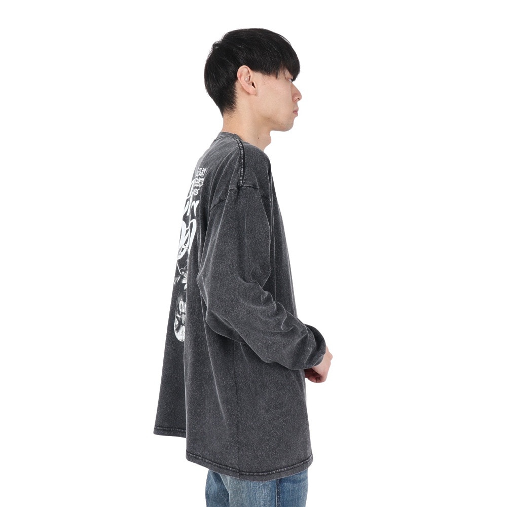 ベンデイビス（BEN DAVIS）（メンズ）VASEブリーチ加工 長袖Tシャツ 25380043-BLK