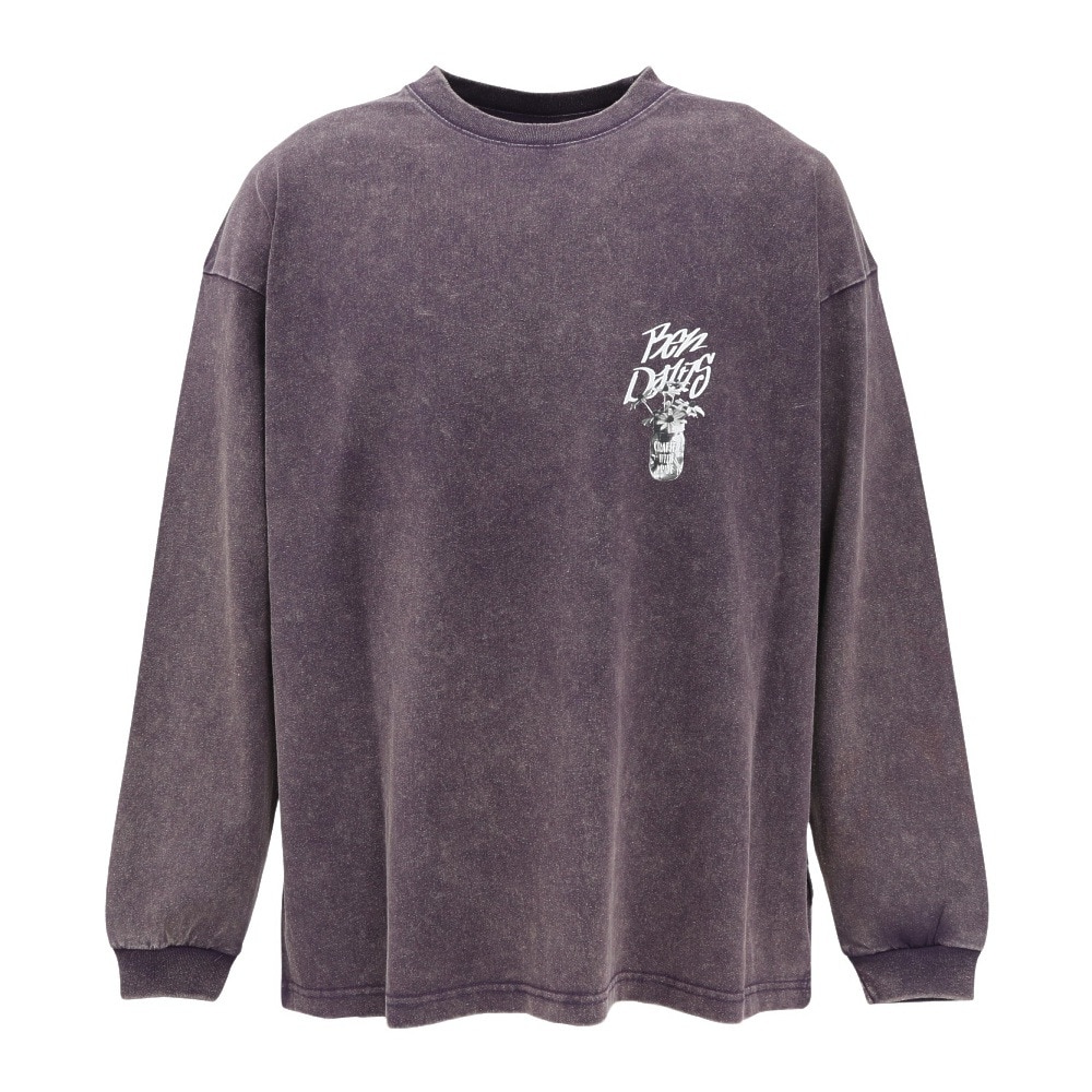 ベンデイビス（BEN DAVIS）（メンズ）VASEブリーチ加工 長袖Tシャツ 25380043-PUL