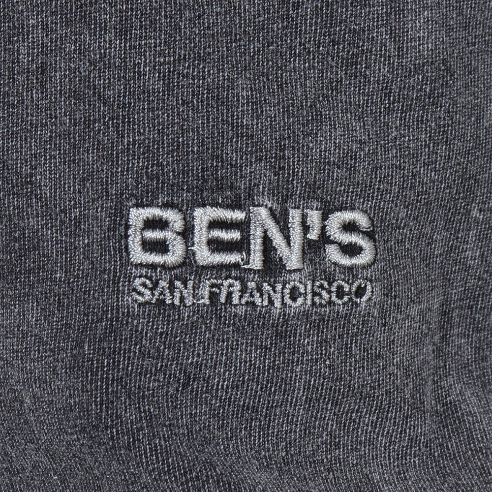ベンデイビス（BEN DAVIS）（メンズ）パッチワーク ロゴブリーチ加工 長袖Tシャツ 25380044-BLK