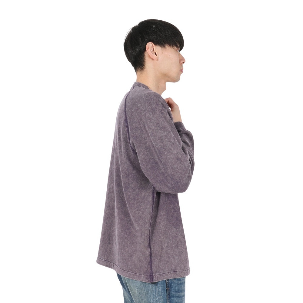 ベンデイビス（BEN DAVIS）（メンズ）パッチワーク ロゴブリーチ加工 長袖Tシャツ 25380044-PUL