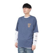 (メンズ)長袖 半袖 レイヤードTシャツセット タギングロゴ 25380047