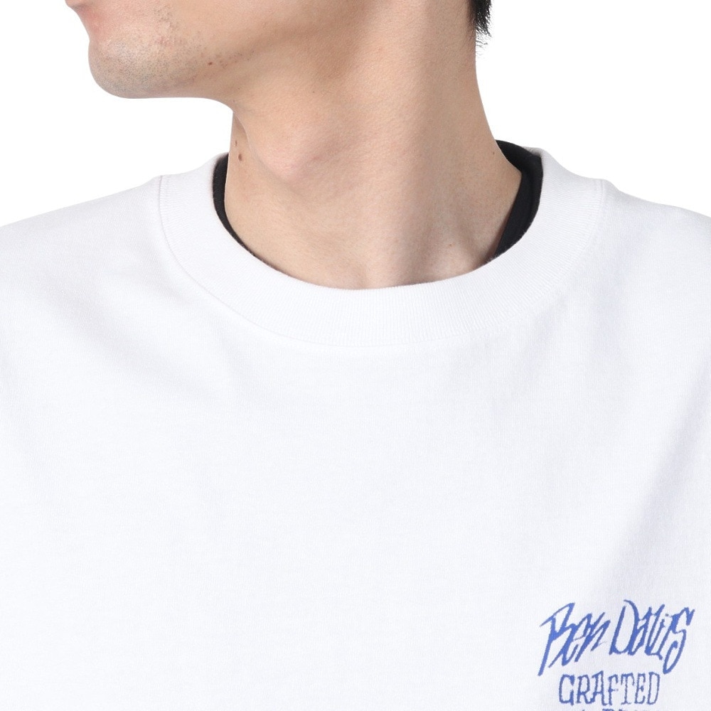 ベンデイビス（BEN DAVIS）（メンズ）長袖 半袖 レイヤードTシャツセット タギングロゴ 25380047-WHT