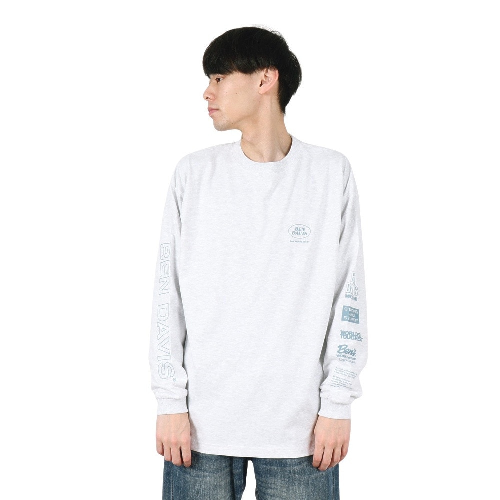 ベンデイビス（BEN DAVIS）（メンズ）長袖 半袖 レイヤードTシャツセット フォト 25380048-OLI