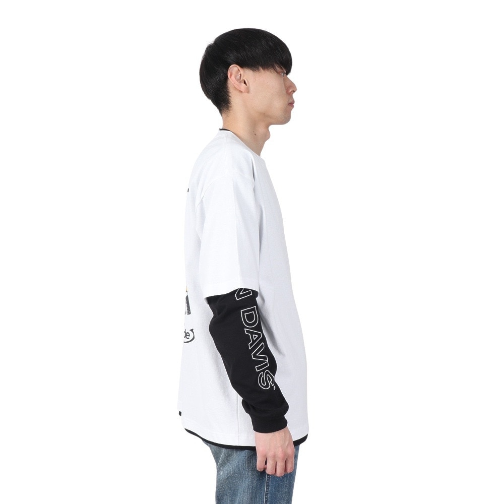 ベンデイビス（BEN DAVIS）（メンズ）長袖 半袖 レイヤードTシャツセット フォト 25380048-WHT