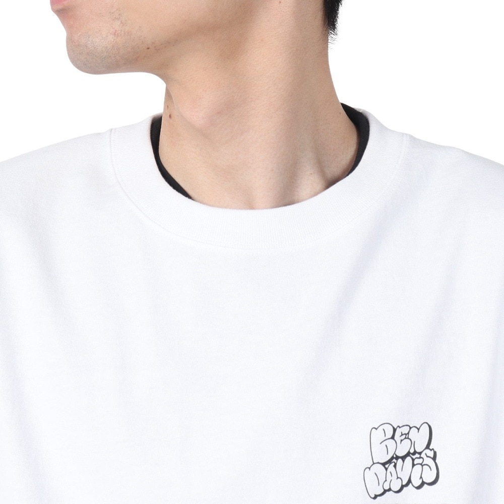 ベンデイビス（BEN DAVIS）（メンズ）長袖 半袖 レイヤードTシャツセット フォト 25380048-WHT
