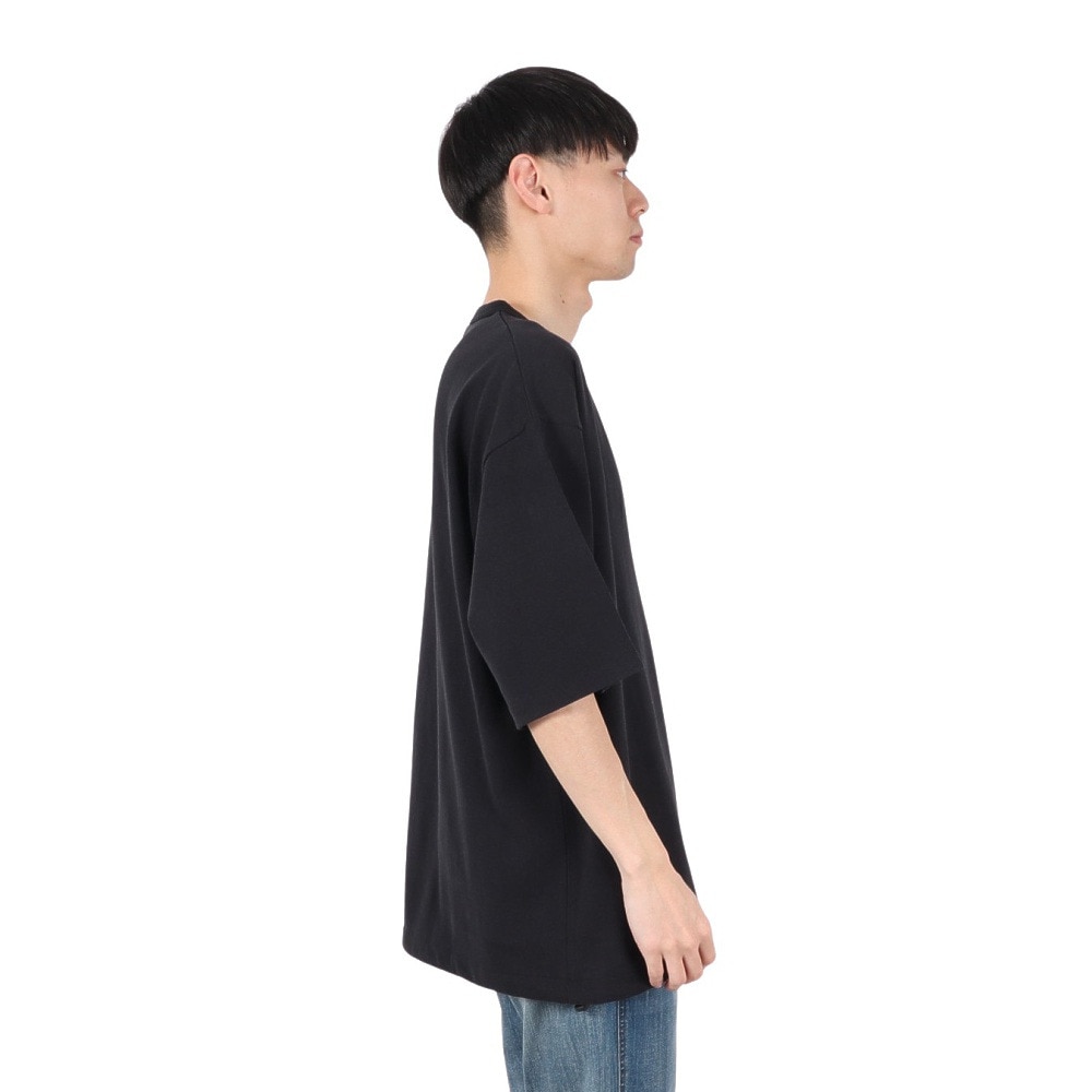 ベンデイビス（BEN DAVIS）（メンズ）ドローコード付ヘビーウェイト ワンポイントロゴ 半袖Tシャツ 25580003-BLK