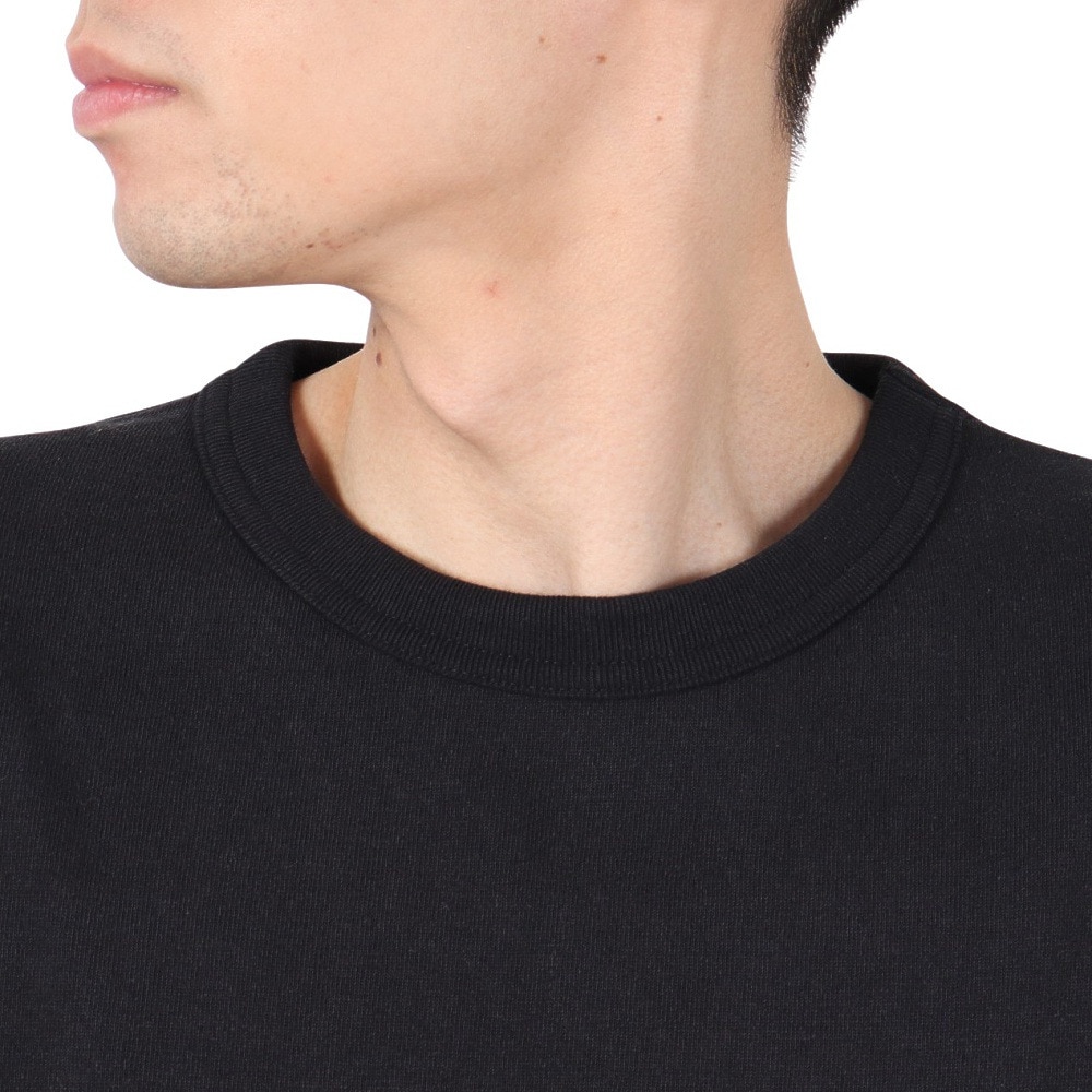 ベンデイビス（BEN DAVIS）（メンズ）ドローコード付ヘビーウェイト ワンポイントロゴ 半袖Tシャツ 25580003-BLK