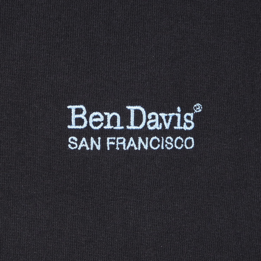 ベンデイビス（BEN DAVIS）（メンズ）ドローコード付ヘビーウェイト ワンポイントロゴ 半袖Tシャツ 25580003-BLK