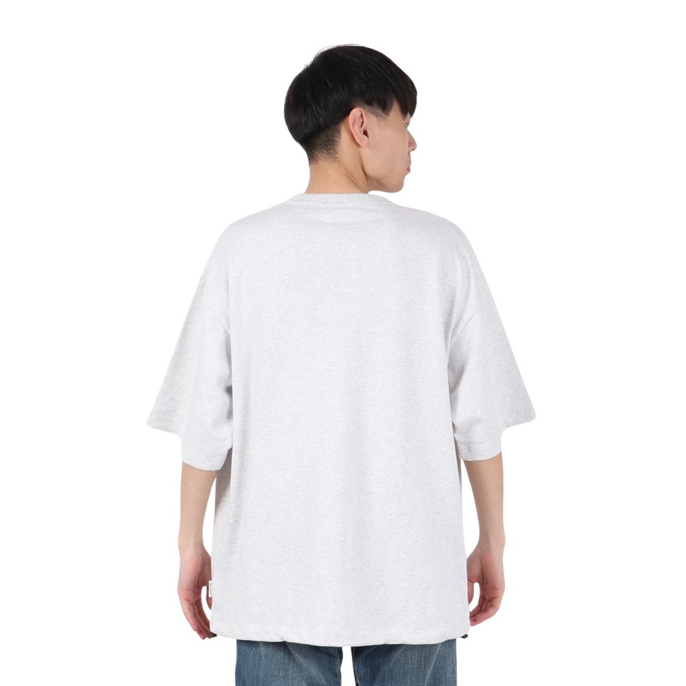 ベンデイビス（BEN DAVIS）（メンズ）ドローコード付ヘビーウェイト ワンポイントロゴ 半袖Tシャツ 25580003-LGRY