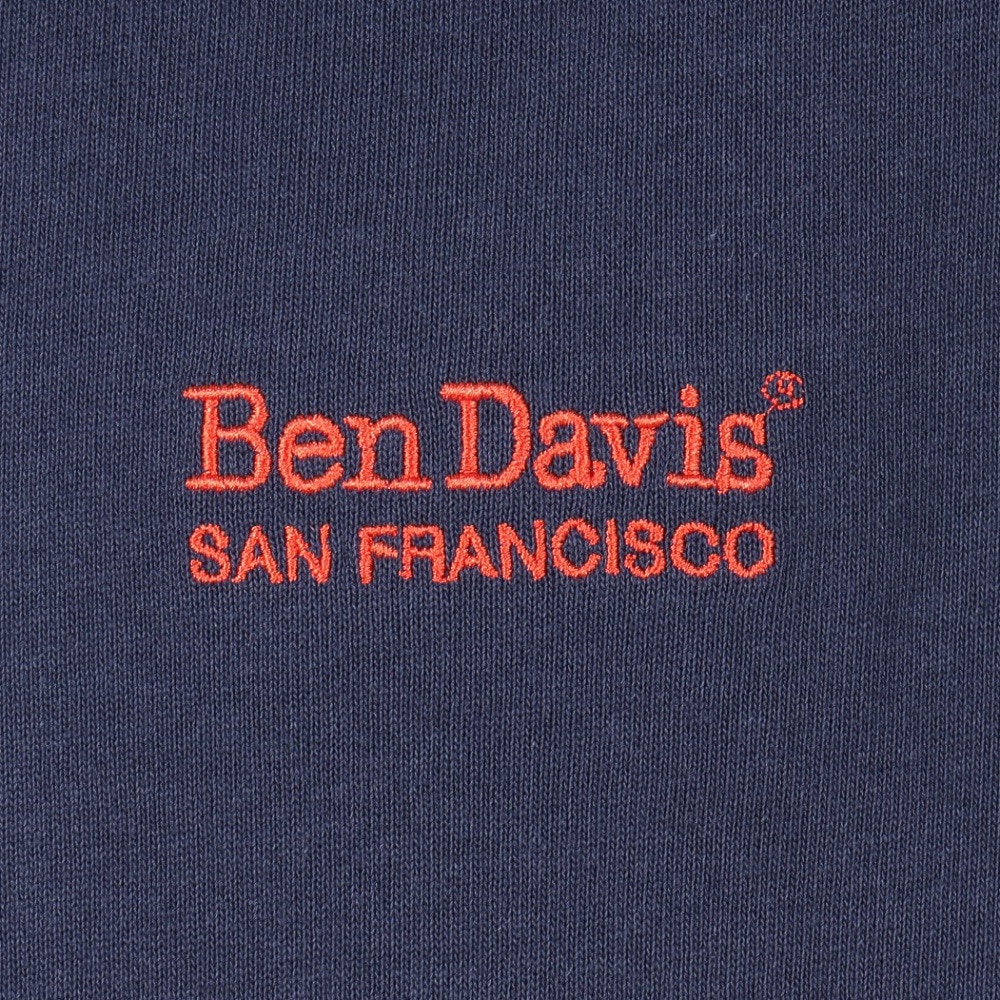 ベンデイビス（BEN DAVIS）（メンズ）ドローコード付ヘビーウェイト ワンポイントロゴ 半袖Tシャツ 25580003-NVY