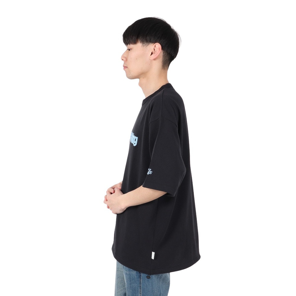 ベンデイビス（BEN DAVIS）（メンズ）ドローコード付ヘビーウェイト 胸ロゴ 半袖Tシャツ 25580004-BLK