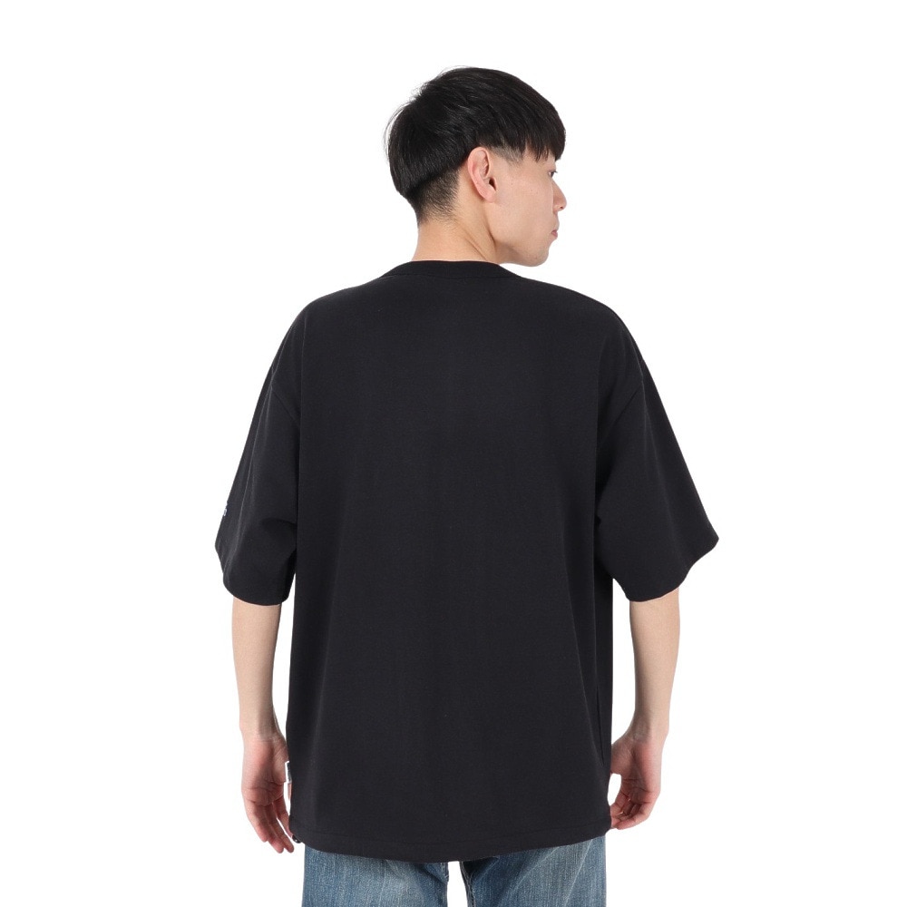ベンデイビス（BEN DAVIS）（メンズ）ドローコード付ヘビーウェイト 胸ロゴ 半袖Tシャツ 25580004-BLK