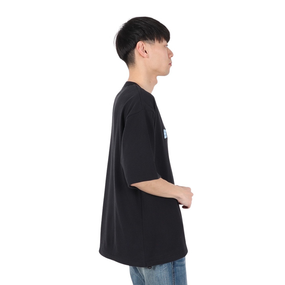 ベンデイビス（BEN DAVIS）（メンズ）ドローコード付ヘビーウェイト 胸ロゴ 半袖Tシャツ 25580004-BLK