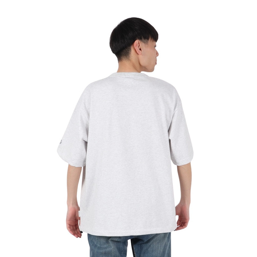 ベンデイビス（BEN DAVIS）（メンズ）ドローコード付ヘビーウェイト 胸ロゴ 半袖Tシャツ 25580004-LGRY