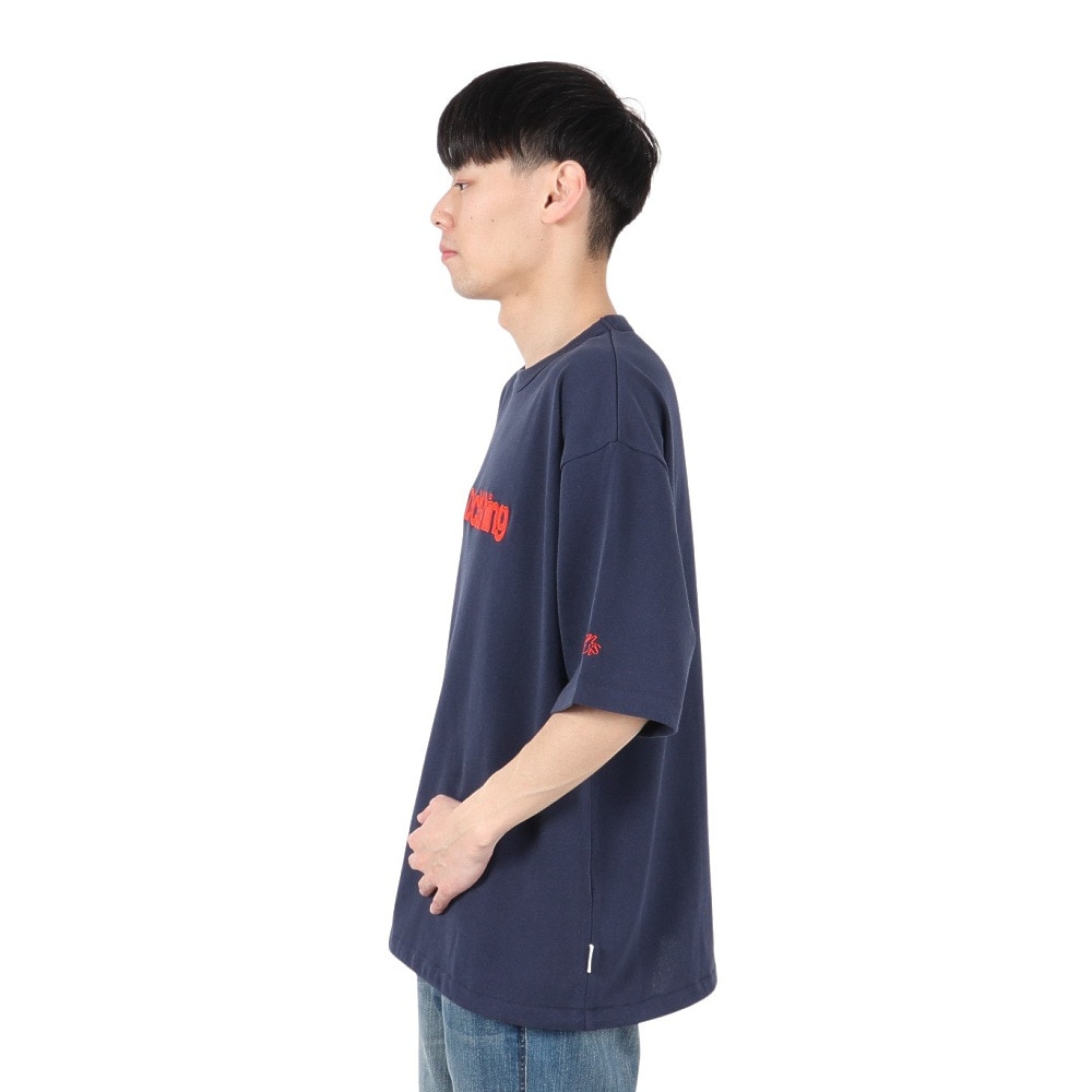 ベンデイビス（BEN DAVIS）（メンズ）ドローコード付 ヘビーウェイト 半袖Tシャツ 胸ロゴ 25580004-NVY