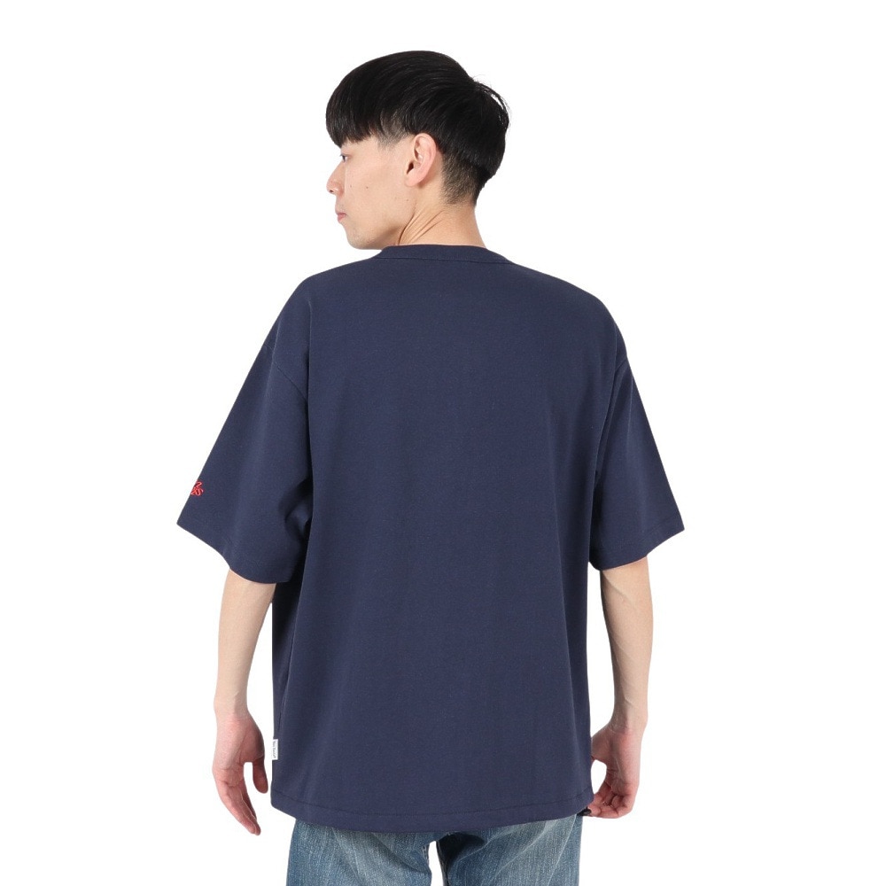 ベンデイビス（BEN DAVIS）（メンズ）ドローコード付 ヘビーウェイト 半袖Tシャツ 胸ロゴ 25580004-NVY