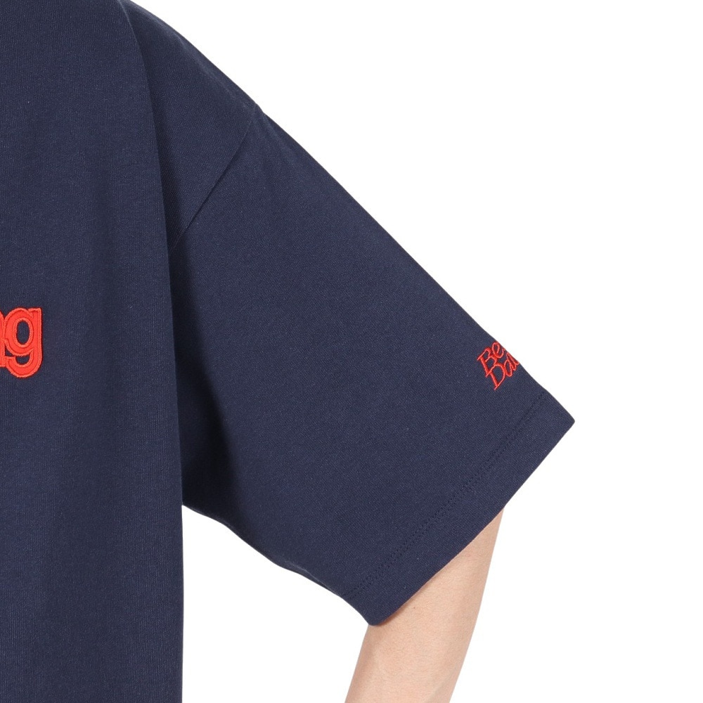 ベンデイビス（BEN DAVIS）（メンズ）ドローコード付 ヘビーウェイト 半袖Tシャツ 胸ロゴ 25580004-NVY