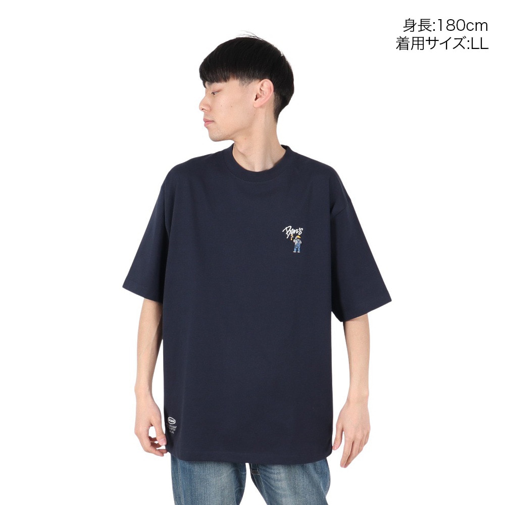 ベンデイビス（BEN DAVIS）（メンズ）ゴリラ刺繍 半袖Tシャツ 25580007-NVY