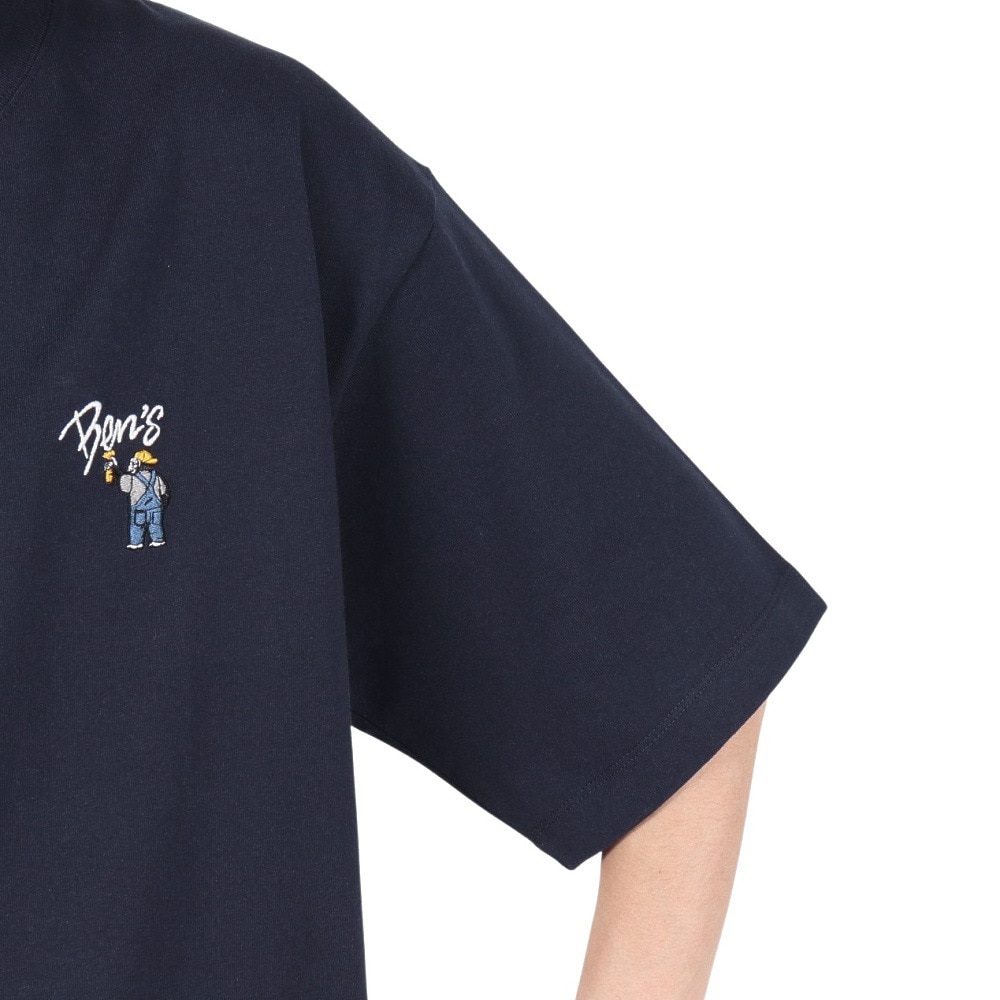 ベンデイビス（BEN DAVIS）（メンズ）ゴリラ刺繍 半袖Tシャツ 25580007-NVY