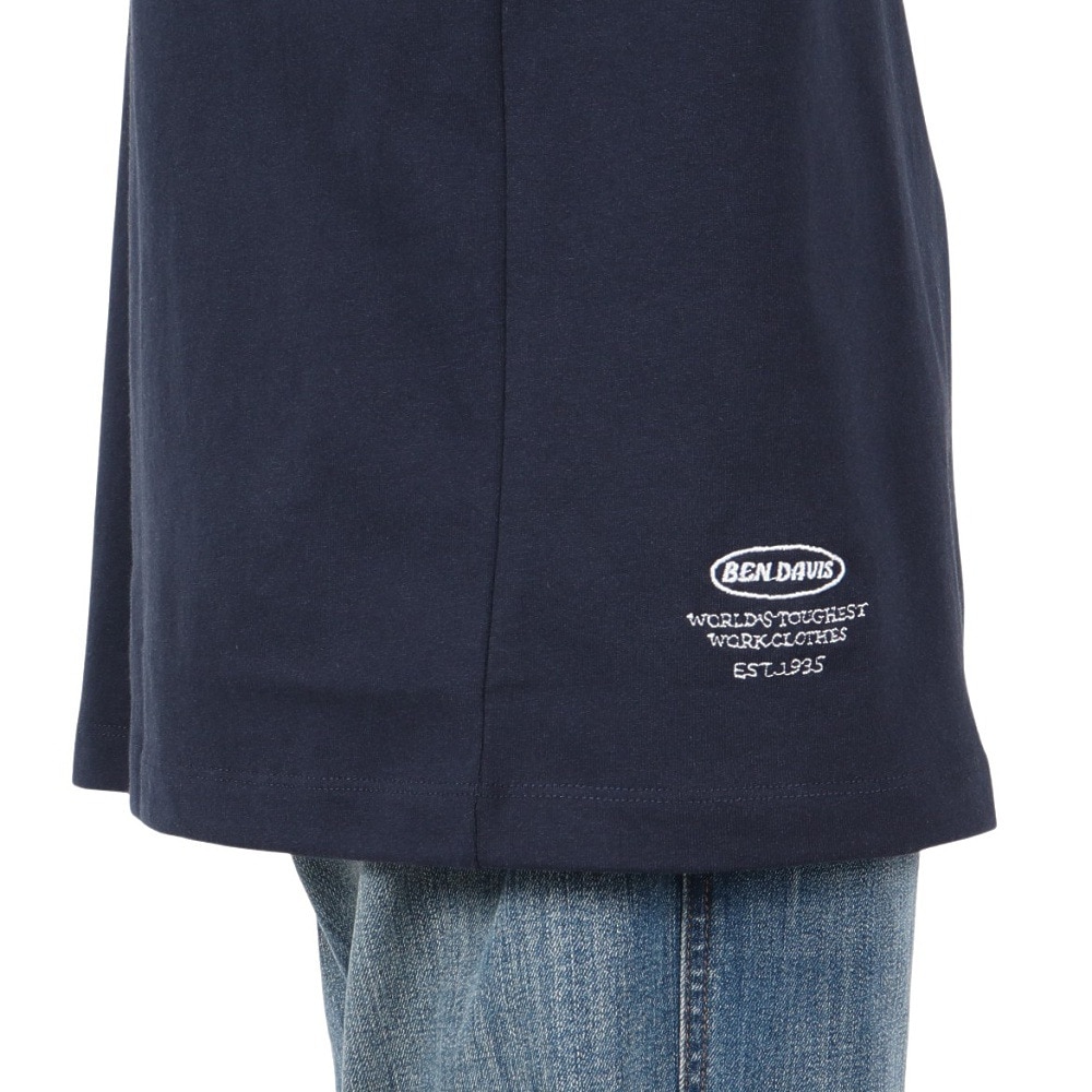 ベンデイビス（BEN DAVIS）（メンズ）ゴリラ刺繍 半袖Tシャツ 25580007-NVY