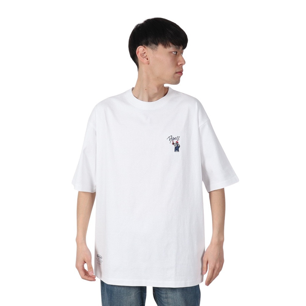 ベンデイビス（BEN DAVIS）（メンズ）ゴリラ刺繍 半袖Tシャツ 25580007-WHT