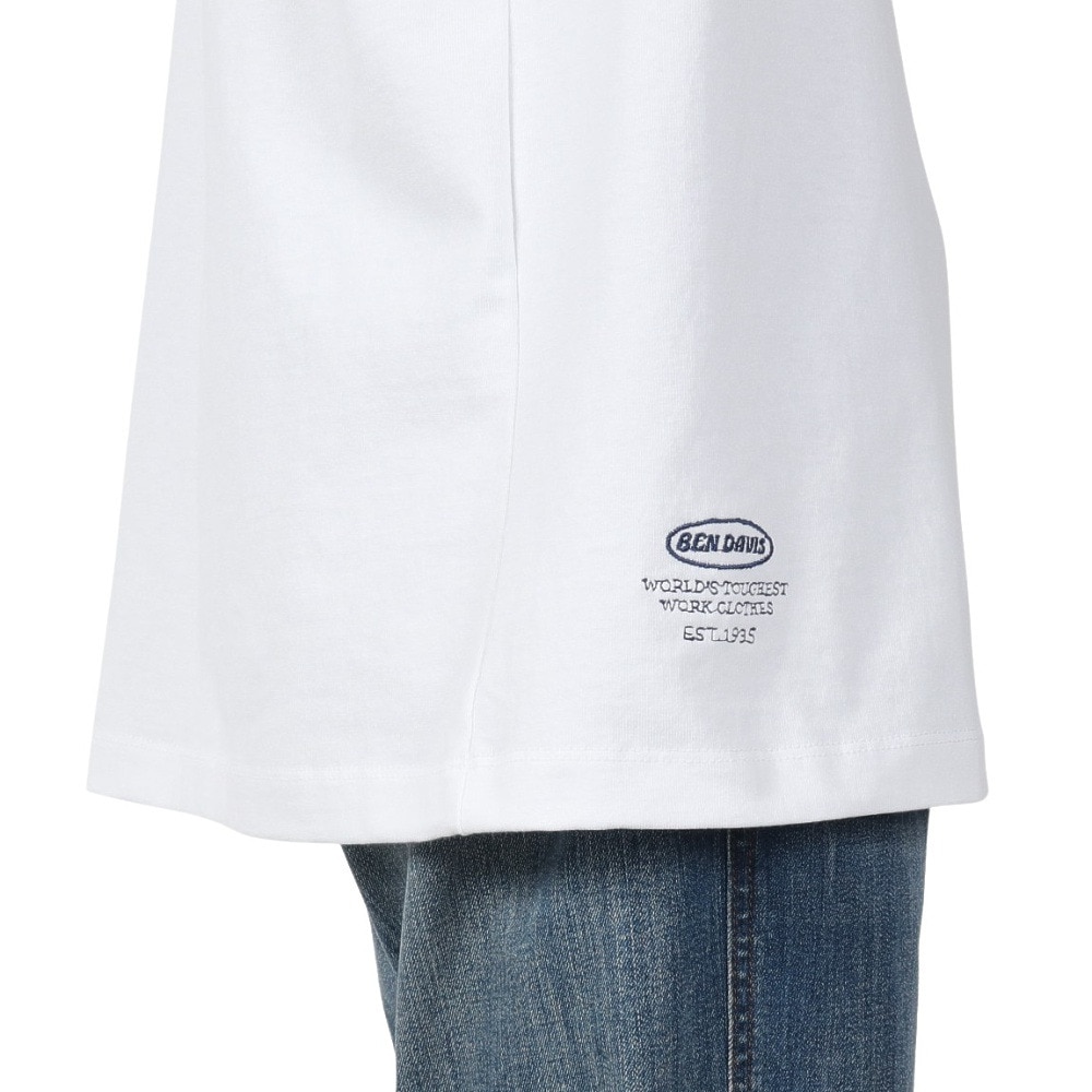 ベンデイビス（BEN DAVIS）（メンズ）ゴリラ刺繍 半袖Tシャツ 25580007-WHT