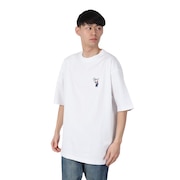 (メンズ)ゴリラ刺繍 半袖Tシャツ 25580007-WHT