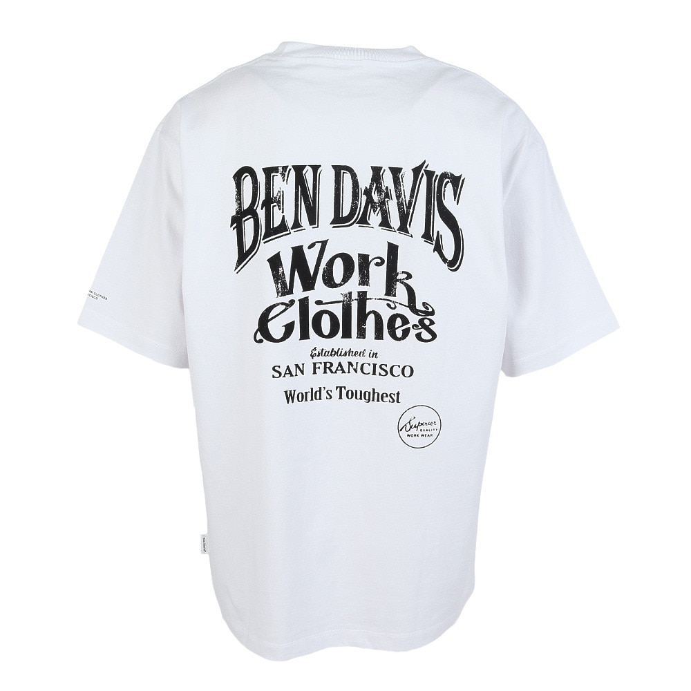 ベンデイビス（BEN DAVIS）（メンズ）クラシックロゴ半袖Tシャツ 25580015-WHT