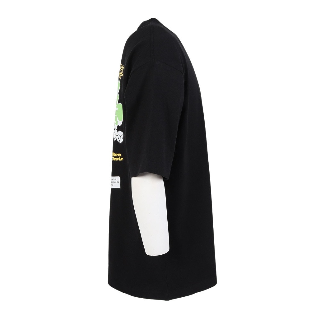 ベンデイビス（BEN DAVIS）（メンズ）オーバーラップ半袖Tシャツ 25580018-BLK