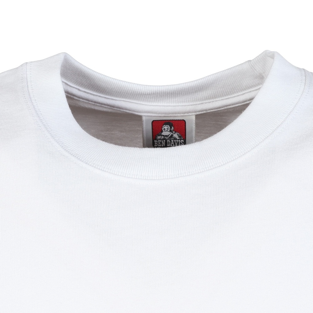 ベンデイビス（BEN DAVIS）（メンズ）オーバーラップ半袖Tシャツ 25580018-WHT