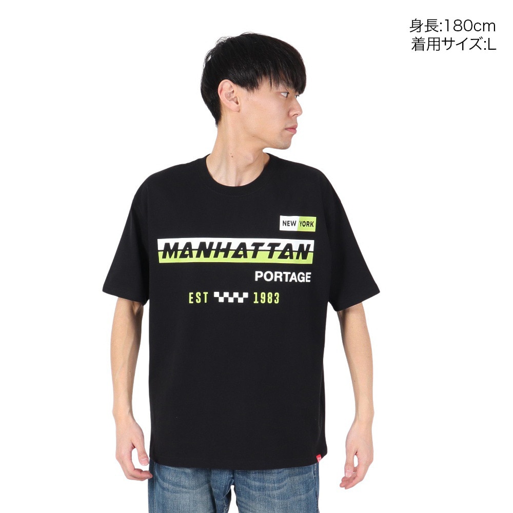 マンハッタンポーテージ（ManhattanPortage）（メンズ）半袖 プリントTシャツ 25SS-MP-M610 BLACK