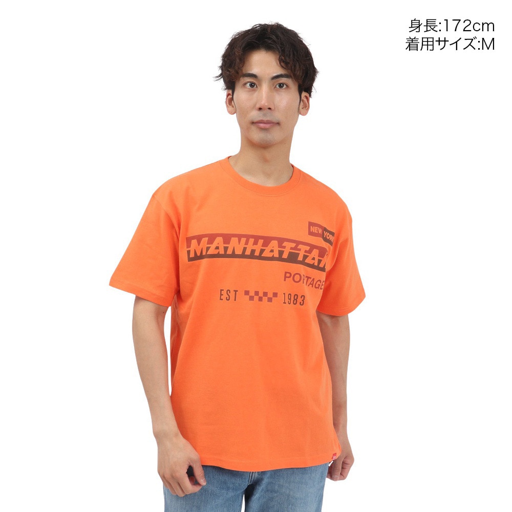マンハッタンポーテージ（ManhattanPortage）（メンズ）半袖 プリントTシャツ 25SS-MP-M610 ORANGE
