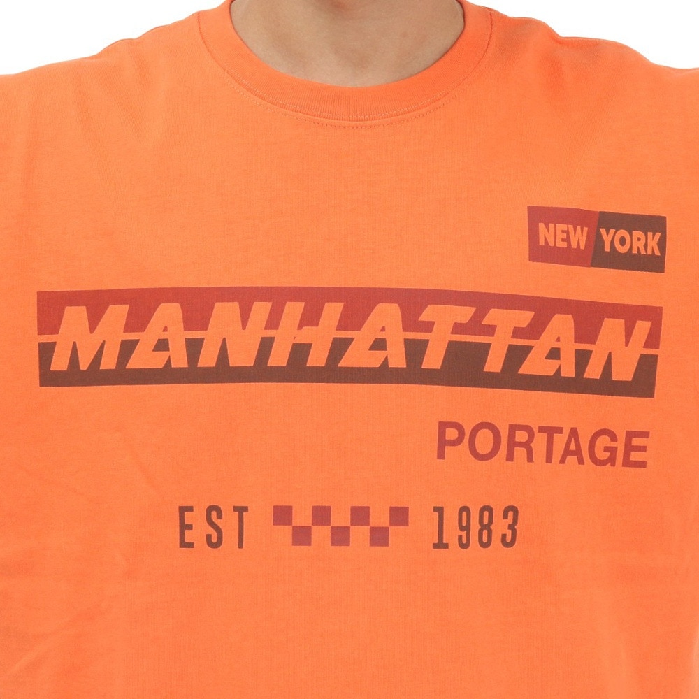 マンハッタンポーテージ（ManhattanPortage）（メンズ）半袖 プリントTシャツ 25SS-MP-M610 ORANGE