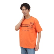 (メンズ)半袖 プリントTシャツ 25SS-MP-M610 ORANGE
