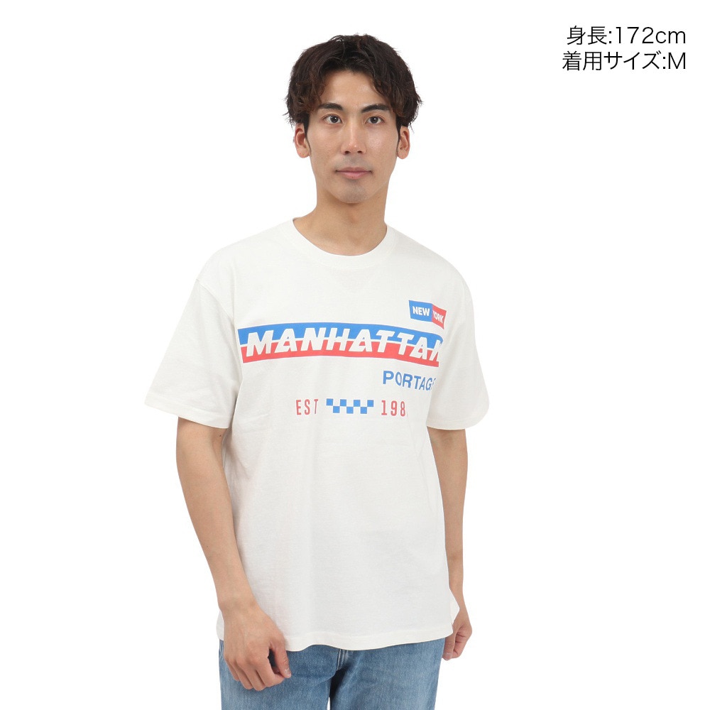 マンハッタンポーテージ（ManhattanPortage）（メンズ）半袖 プリントTシャツ 25SS-MP-M610 WHITE