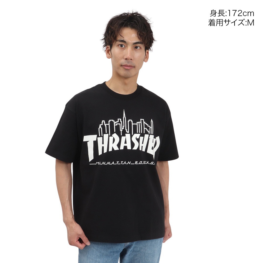 マンハッタンポーテージ（ManhattanPortage）（メンズ）半袖 プリントTシャツ THRASHER 25SS-MP-M614 BLACK