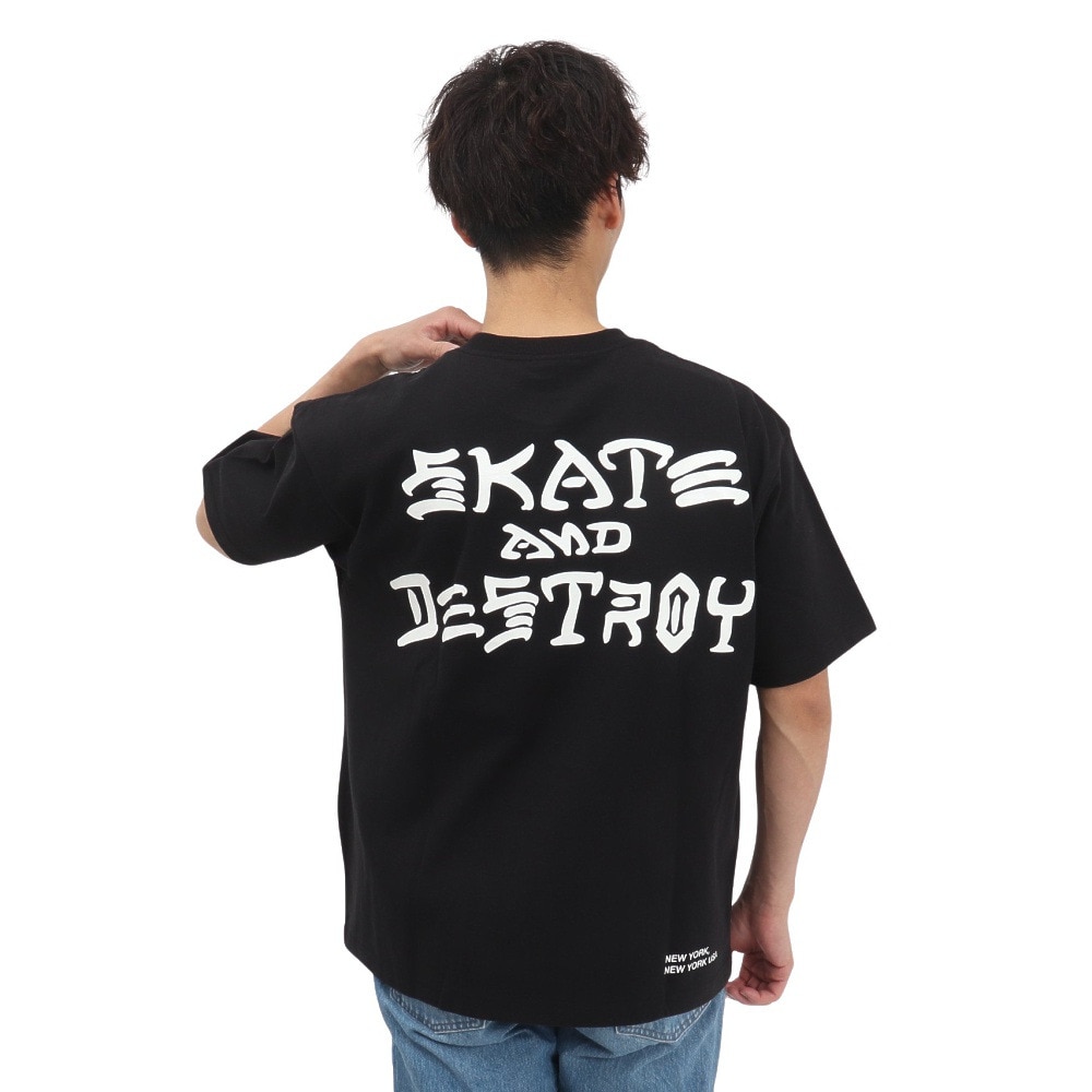 マンハッタンポーテージ（ManhattanPortage）（メンズ）半袖 プリントTシャツ THRASHER 25SS-MP-M614 BLACK