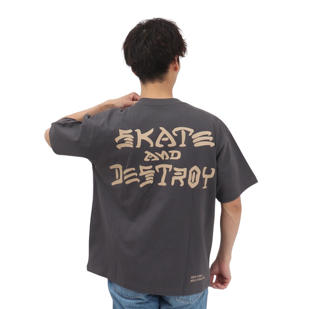 マンハッタンポーテージ（ManhattanPortage）（メンズ）半袖 プリントTシャツ THRASHER 25SS-MP-M614 CHARCOAL