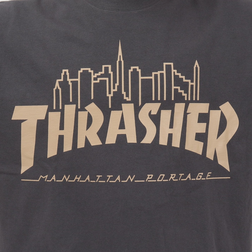 マンハッタンポーテージ（ManhattanPortage）（メンズ）半袖 プリントTシャツ THRASHER 25SS-MP-M614 CHARCOAL