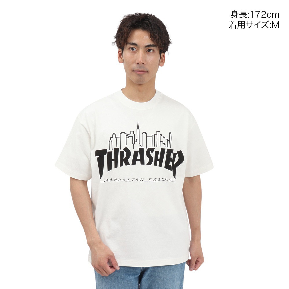 マンハッタンポーテージ（ManhattanPortage）（メンズ）半袖 プリントTシャツ THRASHER 25SS-MP-M614 WHITE